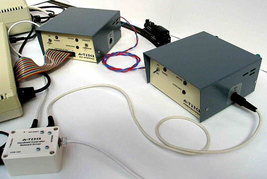 Power Booster Unit connected to A-TRACK DCC Interface Unit via Network Driver